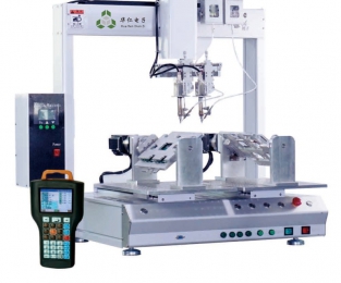 六轴双头旋转自动焊锡机